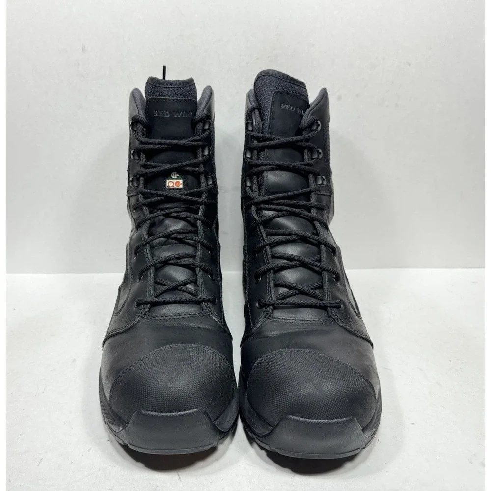 Red Wing Exos Lite 2455 Black Work‎ Boots Safety Toe Men's Size 12 D Waterproof